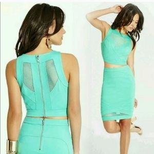 NWT Guess two piece Teal bluish green dress